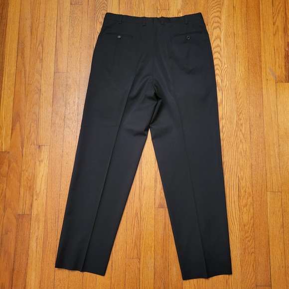 Brioni Sport Black Wool Pleated Dress Pants 36x32.5 Italy Preppy Business Classy - Picture 3 of 11